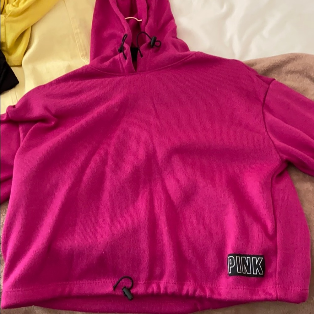 Cropped Victoria’s Secret Pink hoodie